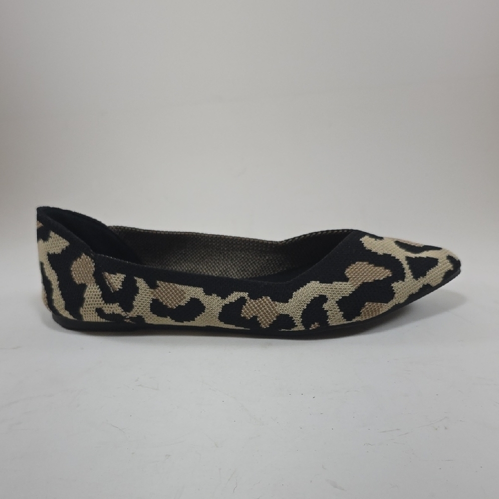 MIA Black and Tan Leopard Flats